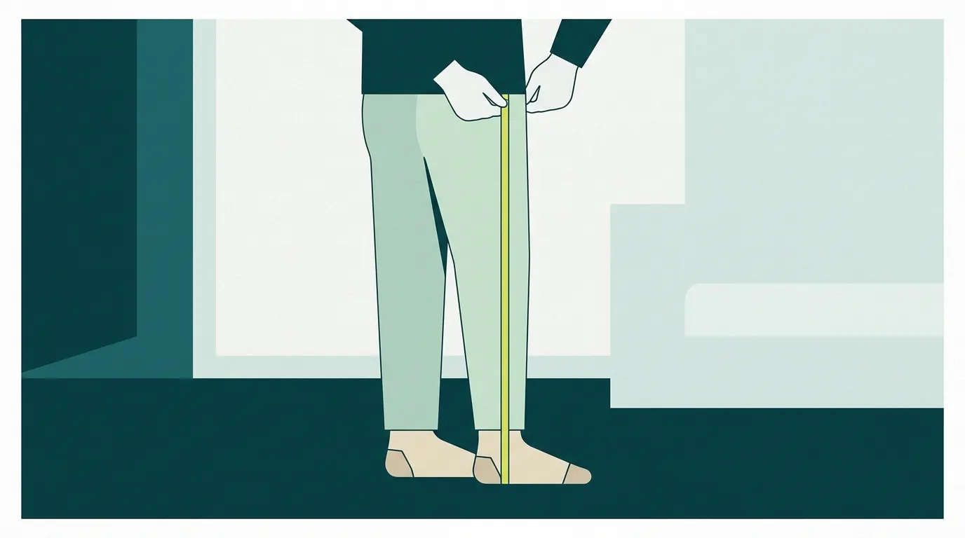 Measuring inseam with a plain tape