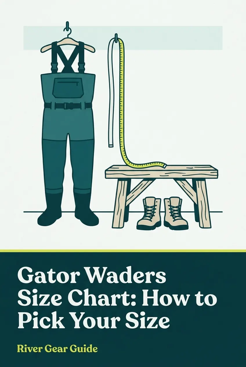 Pinterest pin: how to pick a wader size
