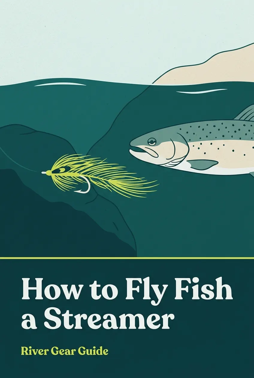 Pinterest pin: how to fly fish a streamer