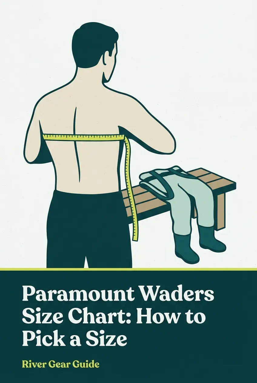Pinterest pin: how to pick a wader size
