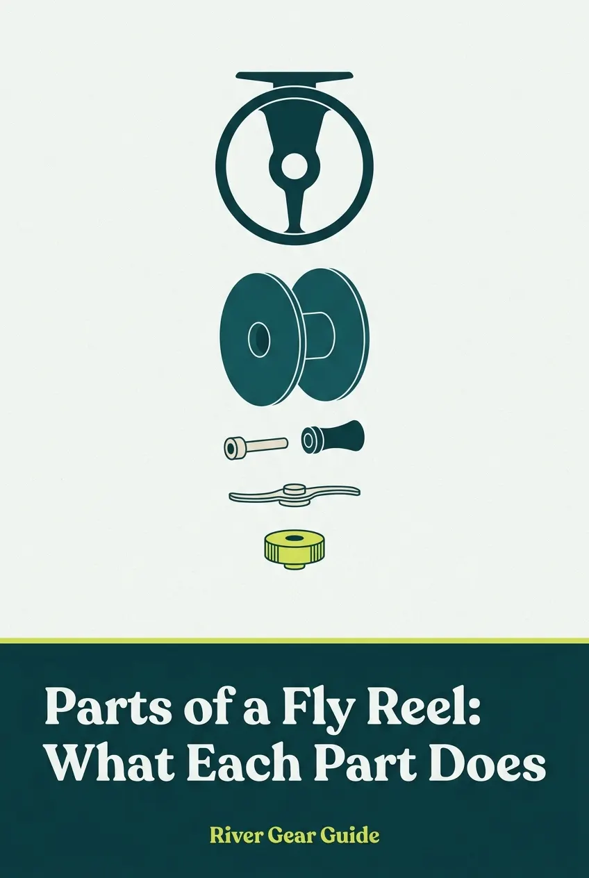 Pinterest pin: parts of a fly reel named and explained