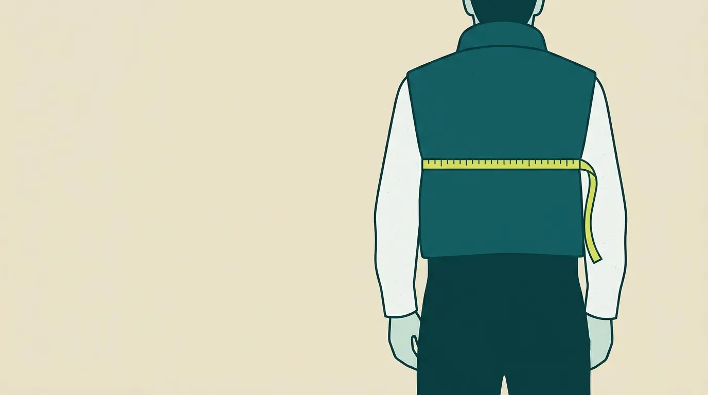 Measuring the chest with a plain tape