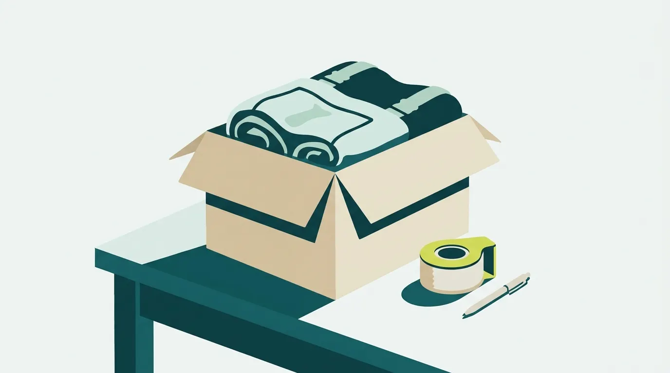 Waders being packed into a shipping box