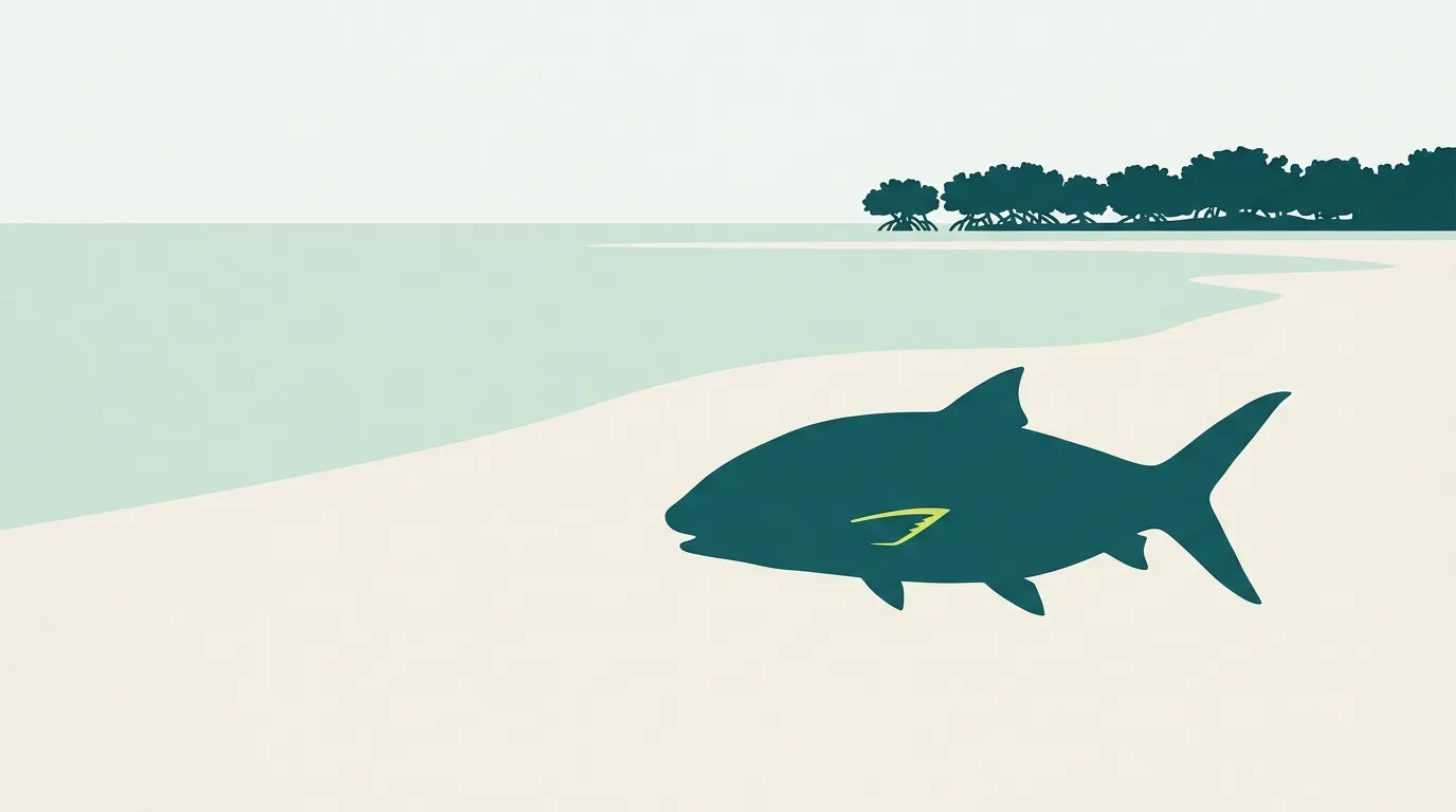Bonefish cruising over a clear sand flat